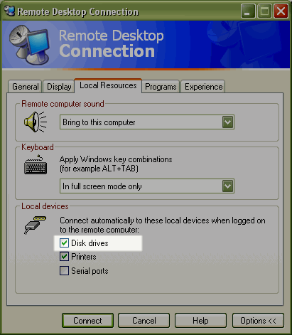 Remote Desktop Share Drives